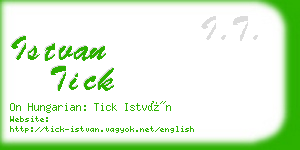 istvan tick business card
